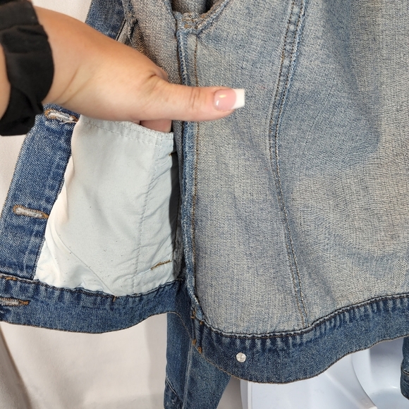 Sky and Sparrow denim corduroy collar jacket - Picture 9 of 10